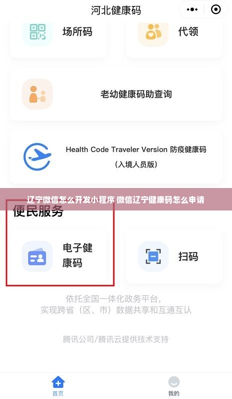 辽宁微信怎么开发小程序 微信辽宁健康码怎么申请