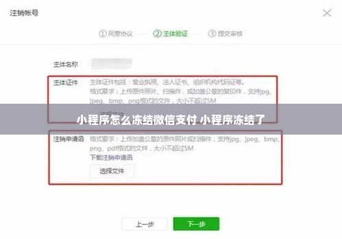 小程序怎么冻结微信支付 小程序冻结了