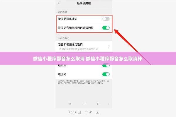 微信小程序静音怎么取消 微信小程序静音怎么取消掉