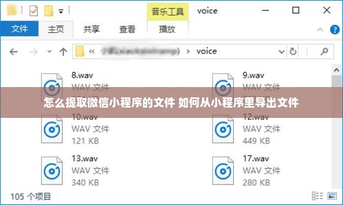怎么提取微信小程序的文件 如何从小程序里导出文件