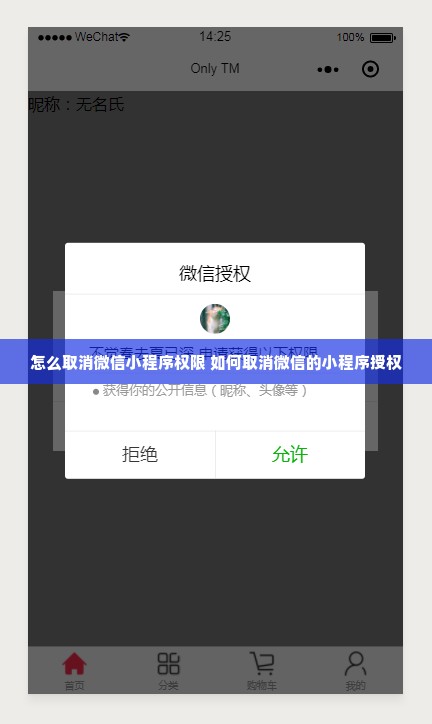 怎么取消微信小程序权限 如何取消微信的小程序授权