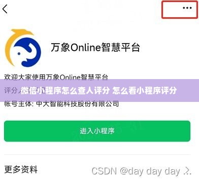 微信小程序怎么查人评分 怎么看小程序评分