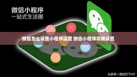 微信怎么设置小程序运营 微信小程序功能设置