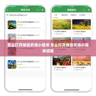 怎么打开微信农场小程序 怎么打开微信农场小程序权限