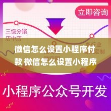 微信怎么设置小程序付款 微信怎么设置小程序付款码