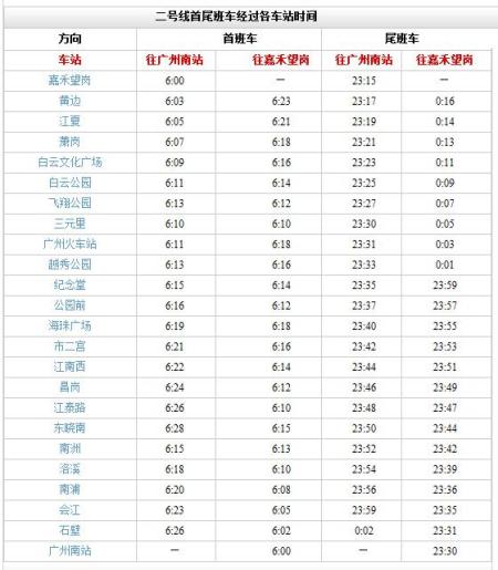 9号线运营时间 广州9号线运营时间