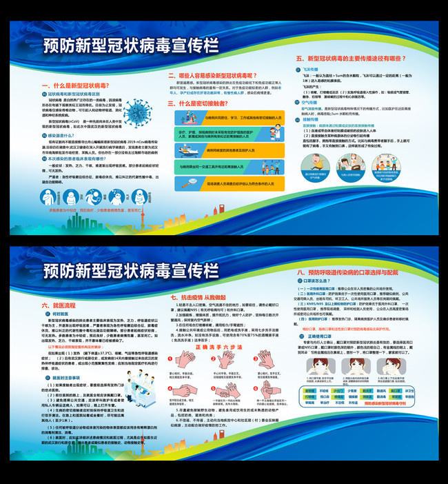 新冠肺炎病毒宣传横幅图片 