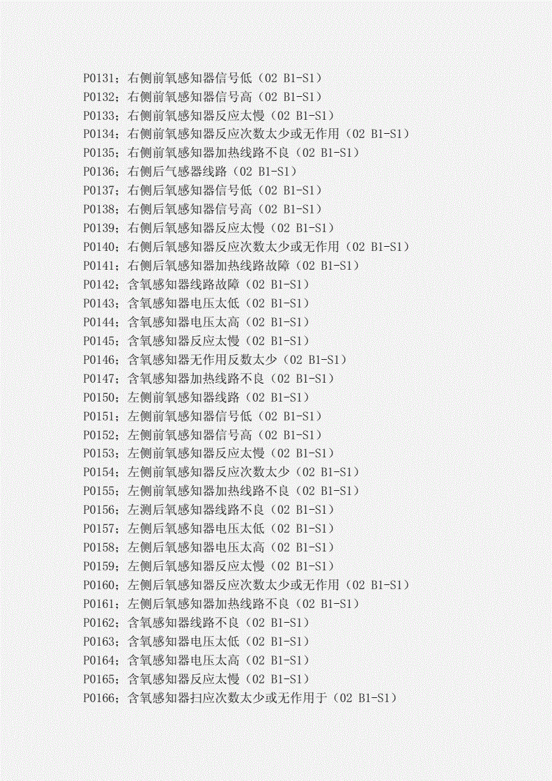 汽车故障码东风日产U1000 汽车故障码东风日产 B263100