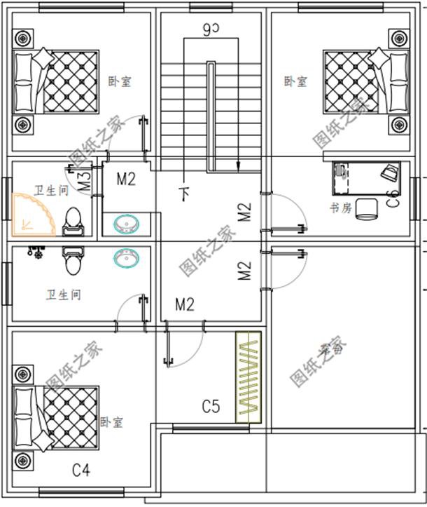 农村房屋设计图纸免费 农村自建房免费图纸15ⅹ13