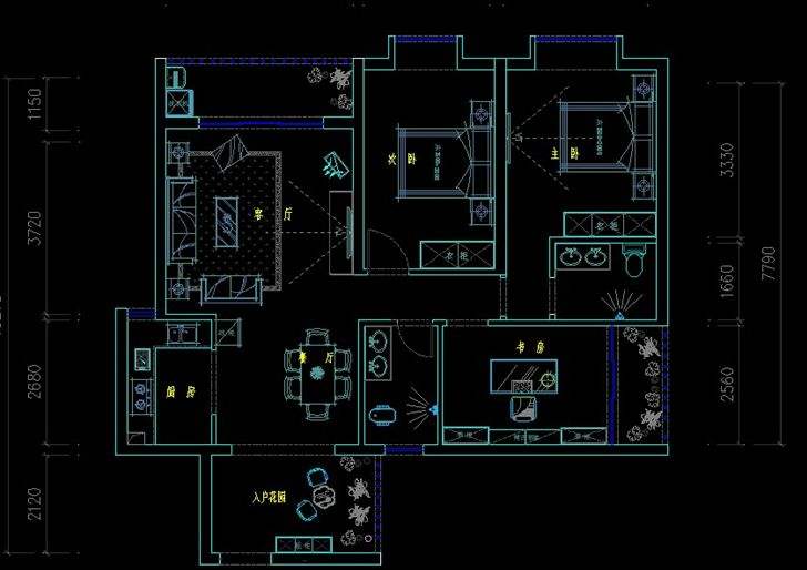 全包建筑物装修平面图 装修工程施工平面布置图