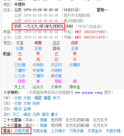 农历九月二十五是什么星座 1988年农历九月二十五是什么星座